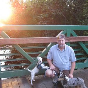 Media 'The two pups on the bridge with me.' in album 'Deja'