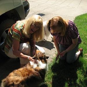 Reunion:  Annie and Sheila, who rescued her.
