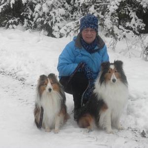 at the end of our walk in the forest