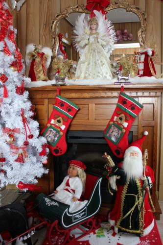 And the stockings are hung on the fireplace with care!