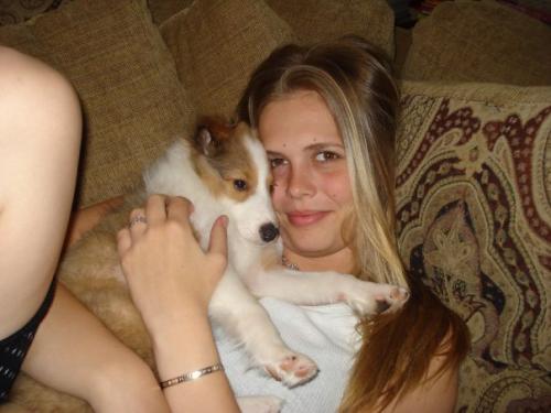 Bobo and my daughter during cuddle time.
