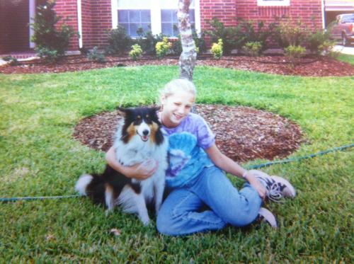Infront of our new house in 2000