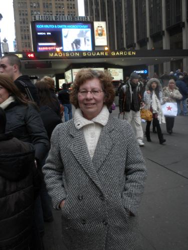 Patty outside Madison Square Garden