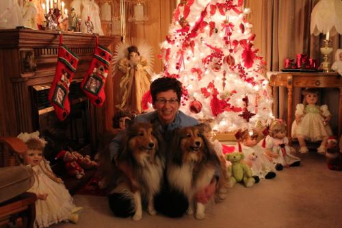 posing with mommy who is dressed up for her work party
